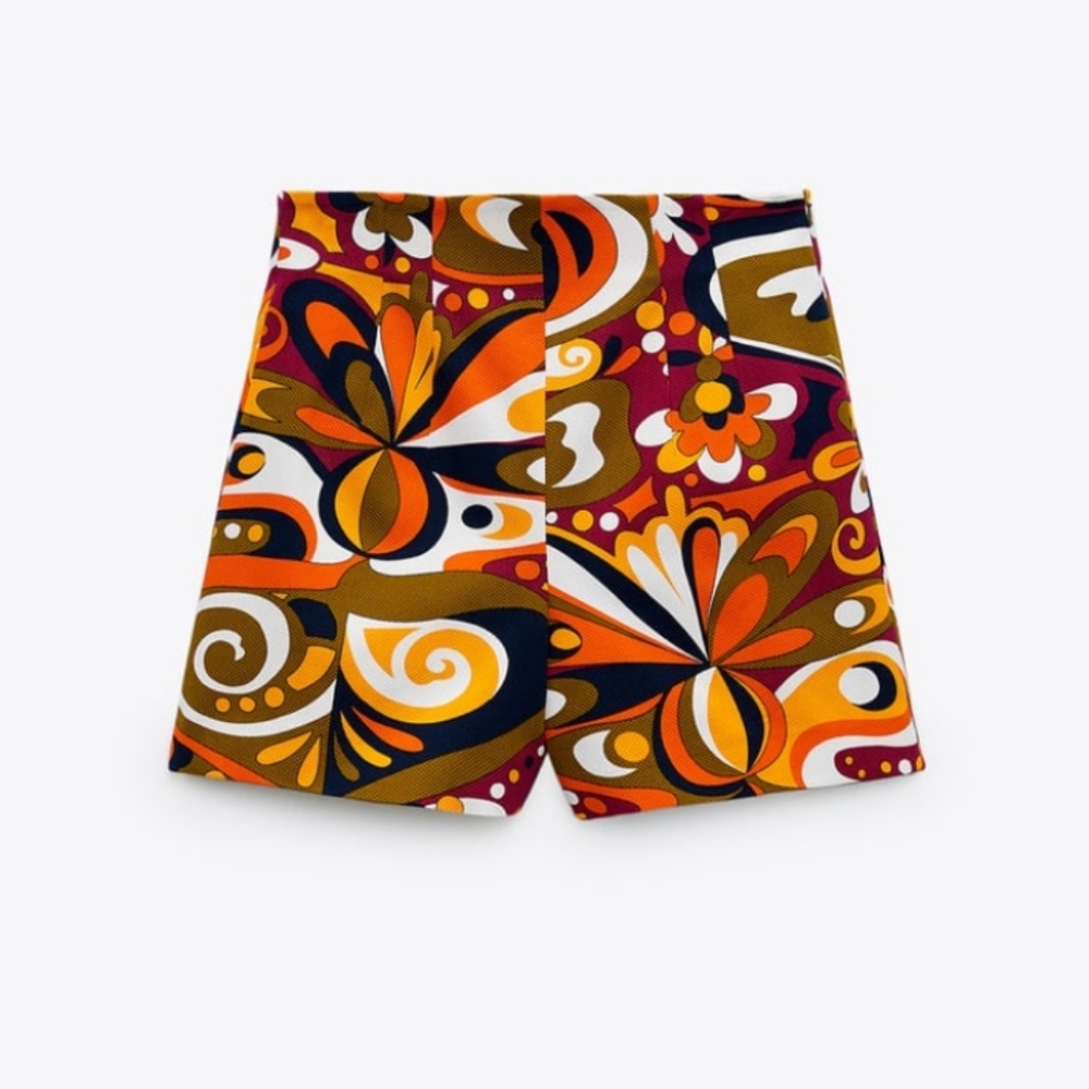 Zara Retro 70s High Waisted Shorts